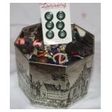 Vintage Metal Tin w/ Sewing Buttons