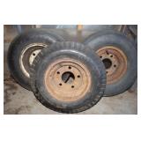 3 Trailer Tires w/ Rims;