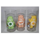 3 Care Bears Pizza Hut Collector Glasses