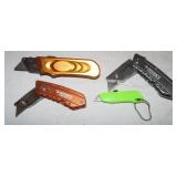 3 Husky Folding Utility Knives &