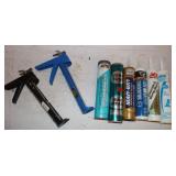 2 Caulking Guns w/ Adhesives,