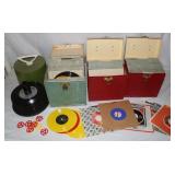 45 RPM Records w/ Storage Cases
