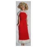 1968 Mattel Barbie Doll w/ Red Knitted Gown