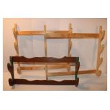 3 Wooden Wall-Mounted Gun Racks