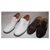 2 Pairs Leather Loafers & Slippers