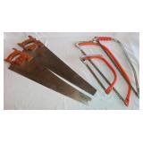 2 Hand Saws & 3 Bow Saws
