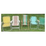 5 Folding Lawn Chairs