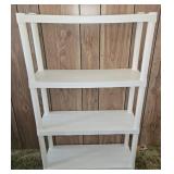 White Plastic 4 Tier Shelf 30x10x46.5"