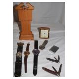 Watches, Knives, Lighter & Clock
