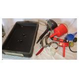 Oil Change Pan And Automotive Tools: