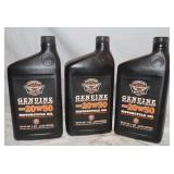 3 Harley-Davidson SAE 20W50 Oil Bottles