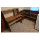 Desk and 3 Bookshelves