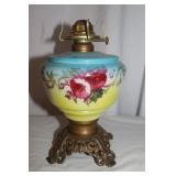 Vintage Floral Oil Lamp