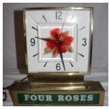 Four Roses Whiskey Advertising Clock