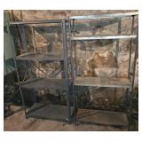 2 Small Metal Shelves