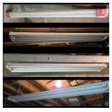 3 Fluorescent Work Lights & Extra Bulbs WORKS