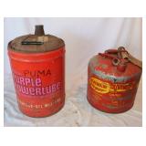 Arctic Cat & Eagle Empty Metal Cans:
