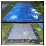 2 Heavy-Duty Poly Tarps; Blue 19