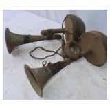 2 Vtg Automotive Horns w/ Relay