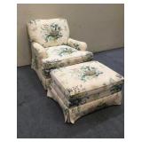 Hickory Chair Mfg. Sofa Chair w/ Ottoman