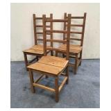 Ladder Back Chairs with Unique Seat