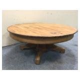 42" Round Oak Coffee Table