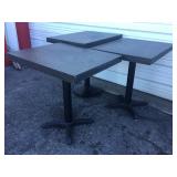 (3) Stained Wood Tables