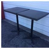 (2) Tall Stained Tables