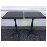 (2) Tall Stained Tables