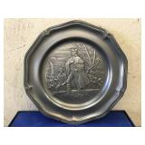 Washington Crosses The Delaware 1776 Pewter Plate