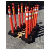 10 Various Delineators w/ Weighted Rubber Pads