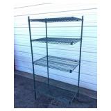 3 Pole 4 Rack Corner Storage Shelf (Green)
