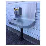 Stainless Steel Table w/ Back & Cubby Holders