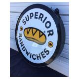 Light Up "Superior Sandwiches" Sign