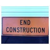 Large End Construction Sign