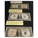 Silver Certificate Rare 1935, Barr $1 Note, and
