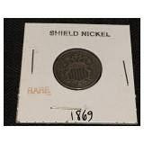 1869 Shield Nickel RARE