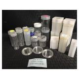 Assorted Coin Tubes and Holders