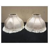 Ivory Lamp Shades w/ Tassles & Lace