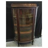 Curved Glass 4 Shelf  Curio Cabinet