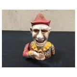 Cast Iron Clown Bank