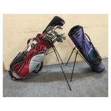 2 Golf Bags- 1 w/ Clubs