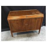 Oak Blanket Chest on Wheels