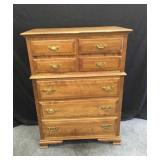 7 Drawer Maple Hi-Boy Dresser made by Fanfare