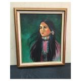 Indian Women Canvas by Brenda Lee