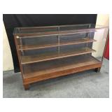 Glass Display Cabinet with Shelves and Black F