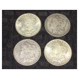 Morgan Silver Dollar Coins - 1889 (4)