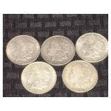 Morgan Silver Dollar Coins - 1921 (5)