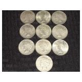 Peace Silver Dollar Coins - 1922 (10)