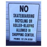 No Skateboarding Sign